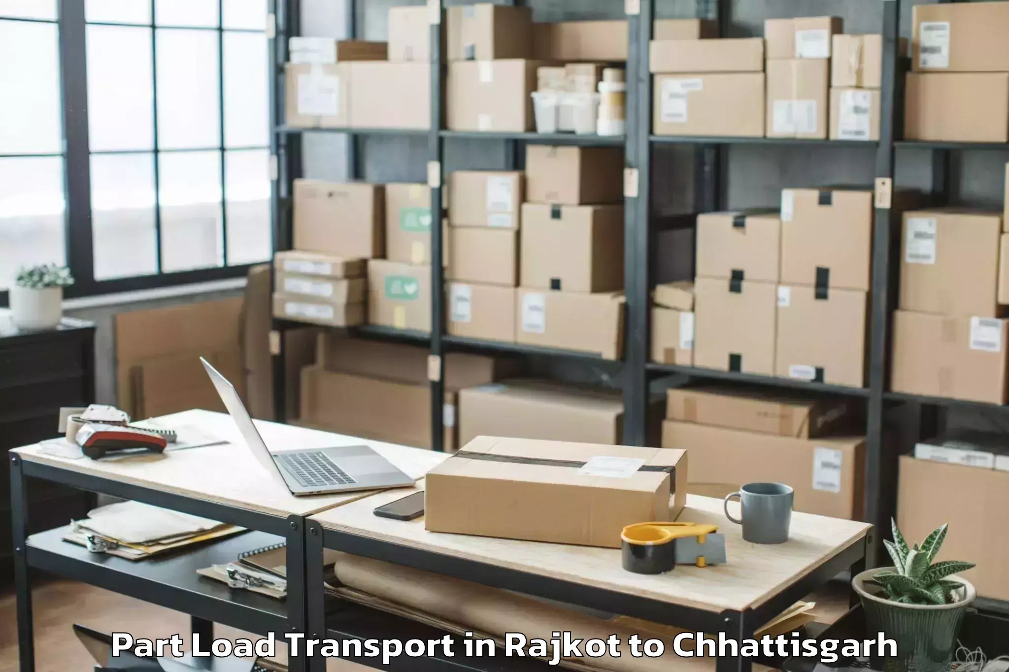 Book Rajkot to Kanker Nabinagar Part Load Transport Online